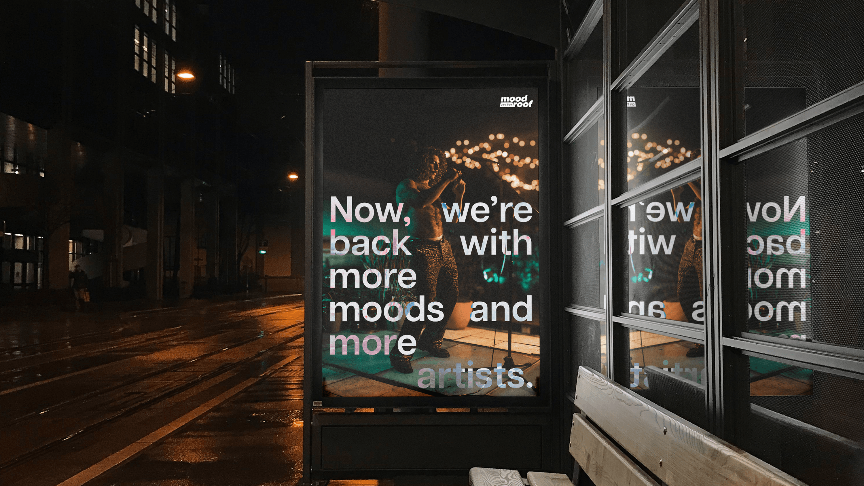 Artist performing live at Mood on the Roof — live music series video and photography production by Mude Sydney
