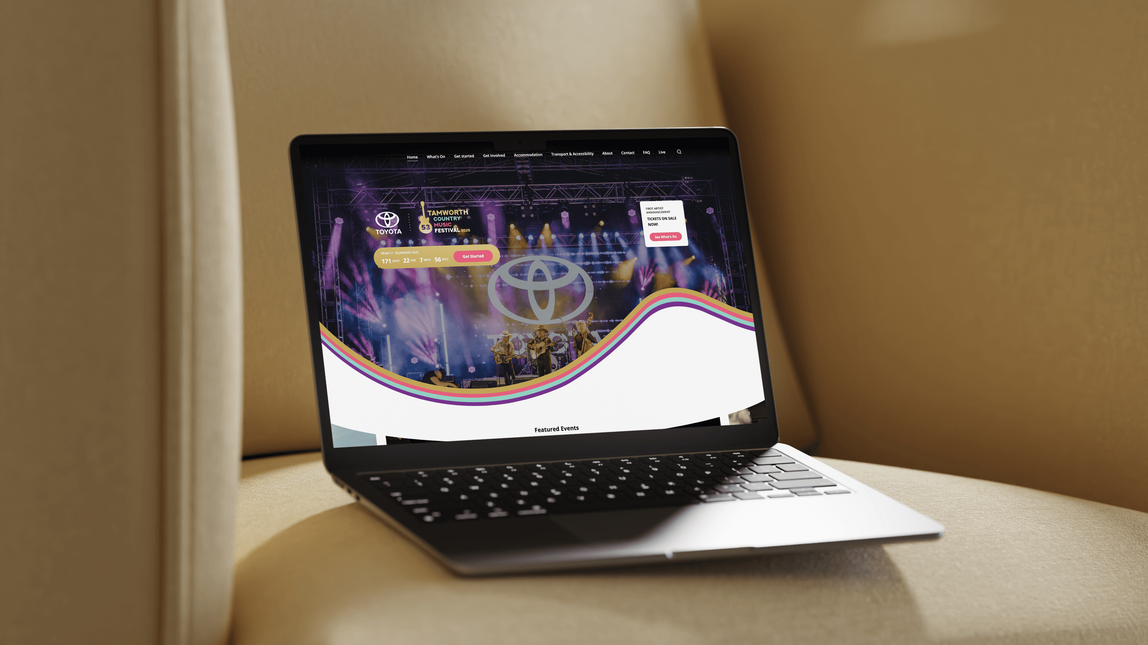Tamworth Country Music Festival case study showcase — festival app design by Mude creative agency Tamworth