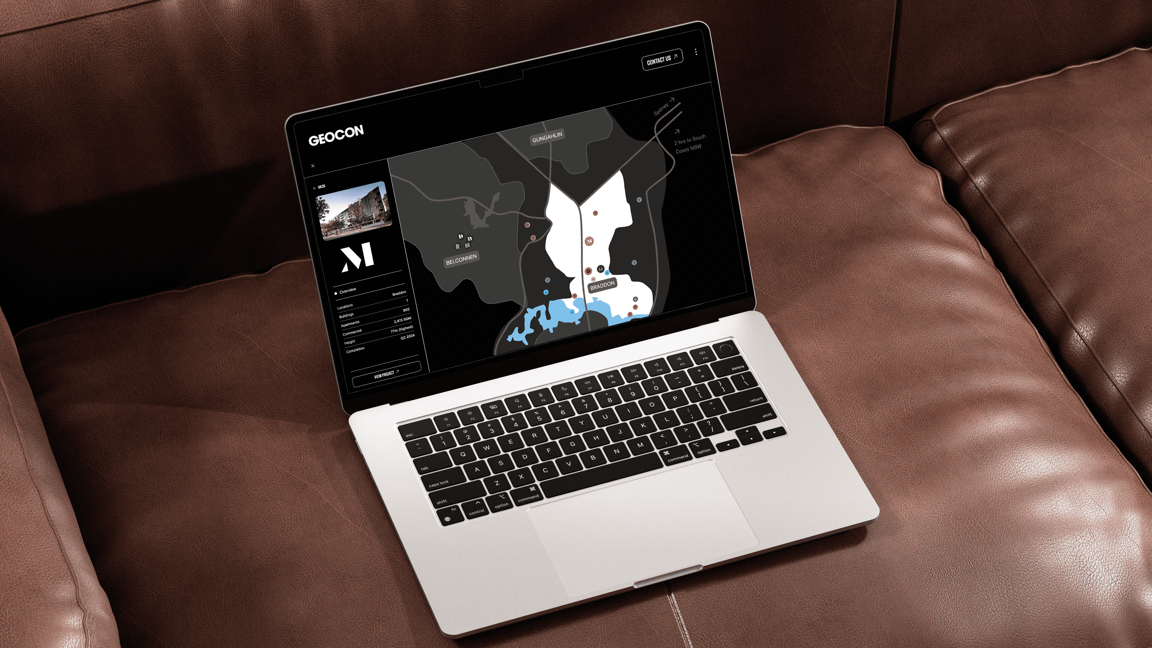 <p>Desktop interface design for GEOCON’s property developer website, featuring an interactive map experience that supports project exploration and decision-making.</p>